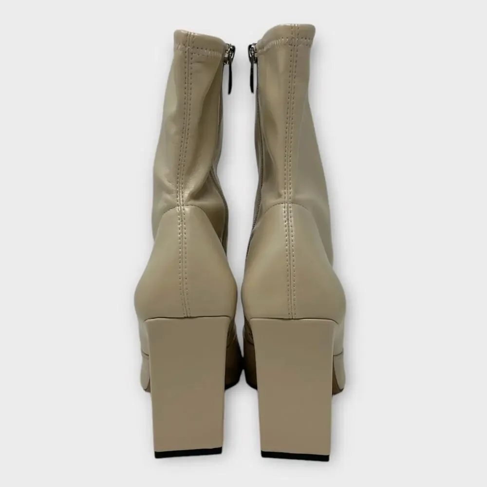 Franco Sarto Avana Faux Leather Heeled Sock Ankle Booties Size 11 - Picture 8 of 13